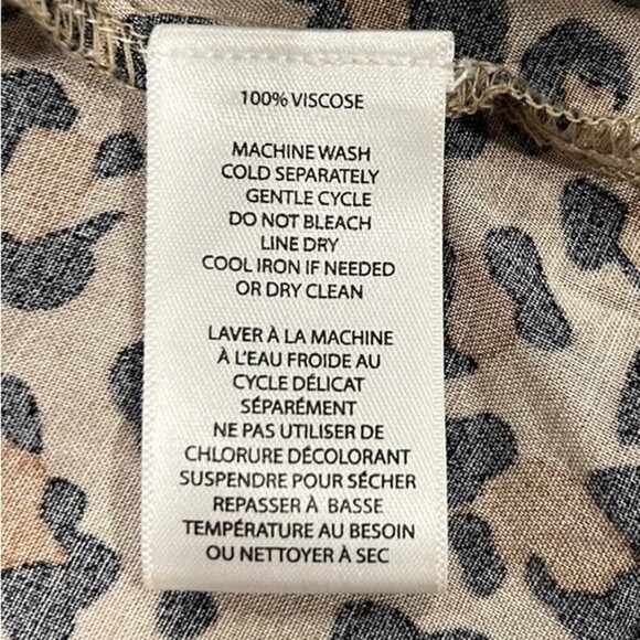 Beach lunch lounge leopard print sleeveless mini dress size 1X - Picture 7 of 8